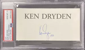 Ken Dryden signiert Schnitt Hockey HOF Canadiens 1993 Aufschrift PSA/DNA Auto Gem 10 - Bild 1 von 3