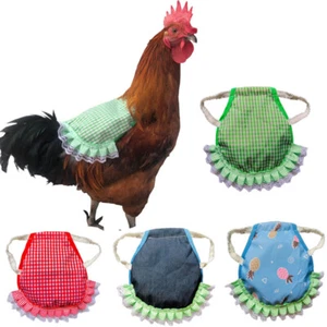 Chicken Saddle Adjustable Cotton Hens Aprons Back Wing Feather Protection ∂ - Picture 1 of 22