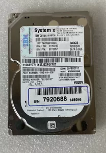 IBM SYSTEM X 500GB 7.2K RPM 6Gbps 2.5” SATA SEVER HDD (81Y9727) - Picture 1 of 3