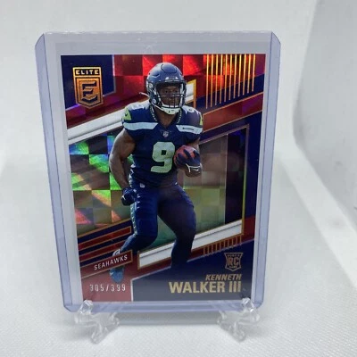Kenneth Walker III Donruss Elite Red Checkerboard /399 Rookie SSP RC Seahawks - Image 1 of 2