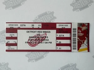 Biglietto Datsyuk Gordie Howe Hat Trick Ducks at Detroit Red Wings 2010 8/10/10 - Foto 1 di 1
