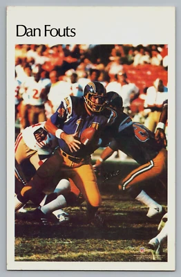 Dan Fouts 8.5x5.5 inch Mini-Poster card vintage NFL football collectible - Image 1 of 2