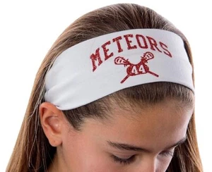 Lacrosse Headband Personalized with Your Custom Name & Number in GLITTER Vinyl - Picture 1 of 6