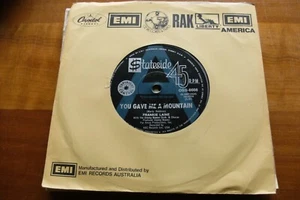 FRANKIE LANE YOU GAVE ME A MOUNTAIN 45 rpm 7" EXL OZ SINGLE VINYL PROMO RECORD - Picture 1 of 2