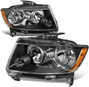 FOR 2011-2013 Jeep Grand Cherokee Halogen Black Housing Headlights Headlamps - Picture 1 of 7