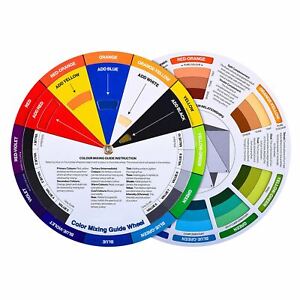 Double Sided Pocket Artist Colour Theory Mixing Guide Wheel