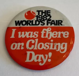 Vintage 1982 World's Fair Knoxville Last Day Button - Bild 1 von 2