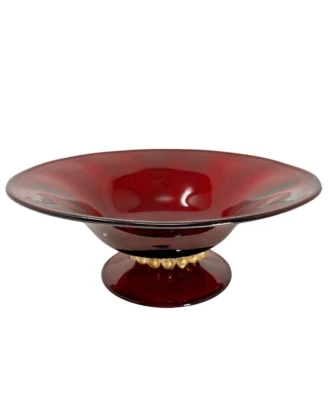 Centro de mesa vintage de cristal de Murano rojo Foto 1 de 4