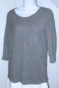 Blusa de punto para mujer HI-LINE BY MADEWELL gris metálico manga larga talla S - Imagen 1 de 5