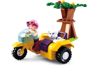 SLUBAN GIRLS DREAM MOTORCYCLE WITH SIDECAR M38-B0600C - Image 1 of 4