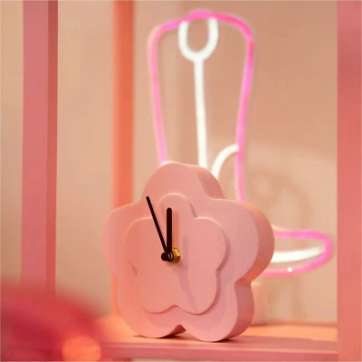 Girls Pink Quartz Daisy Table /Wall  Clock From Urban Shop/Battery Operated - Image 1 of 4