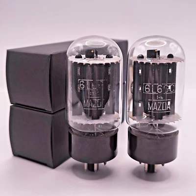 马自达 6L6GC 黑板,RCA 工厂,侧面 O getter,配对,管子很好 — 第 1/4 张图片