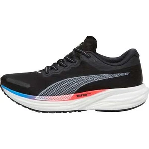 Puma Deviate Nitro 2 Mens Running Shoes Black Cushioned Carbon Sports Trainers - Picture 1 of 7