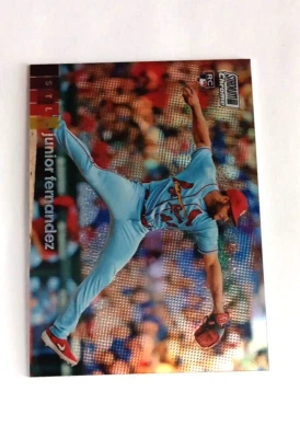 2020 Topps Stadium Club Chrome Refractor #105, Junior Fernandez RC - Image 1 of 2