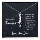 Collier nom vertical My Dearest Daughter You are the Light of My Life