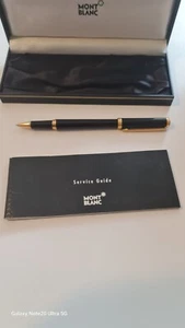 MontBlanc Gold Finish Meisterstuck 2-Piece Ball Pen Set 164 - Picture 1 of 3