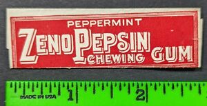 Circa 1900's Zeno Pepsin Peppermint EMPTY Gum Wrapper