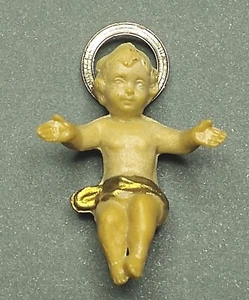 Vintage Baby Jesus Pendant Marked Italy Estate - Picture 1 of 3