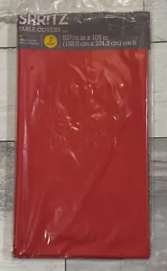 Spritz Table Cover 2-pack - Rectangular - 52” x 108” - Red - NEW - Picture 1 of 4
