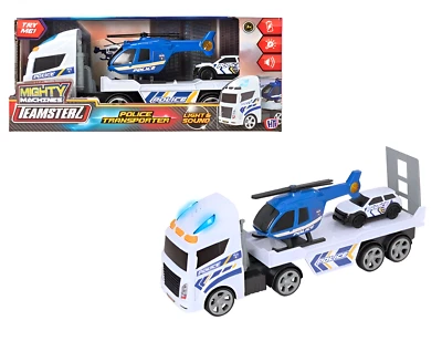 Teamsterz Helicopter Police Car Trasnporter Light & Sound Boys Girls Kids Toys - Image 1 of 4