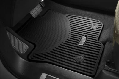 2021-2026 Cadillac Escalade Front & 2nd Row Mats & 3rd Row Floor Liner Black OEM - Image 1 of 3