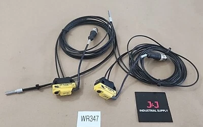 *PREOWNED* [2] Banner QS18VP6FPQ5 Photoelectric Sensor w/ Optic Cables +Warranty - Image 1 of 4