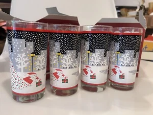 Two Sets Vintage MCM Epoch Noritake Twas the Night Before Christmas 8 Glasses - Picture 1 of 6
