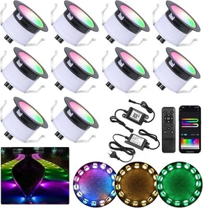 Foco empotrable de suelo exterior WIFI RGBW+IC para terrazas 10 focos empotrables LED focos - Imagen 1 de 12