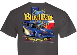 CAMISETA AZUL MAX AA/FC (128) HOMBRE Carbón 100% Algodón. DRAG RACE NHRA - Imagen 1 de 2