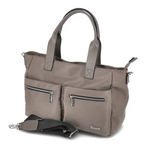 Handtasche Taupe Nylon Kaerlek Damen Reißverschluss Innenfächer Außenfächer - Bild 1 von 6