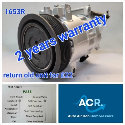COMPRESOR AIRE ACONDICIONADO PEUGEOT PARTNER 1.6 HDI DIÉSEL MAYO 2008 A 2021 1653R Foto 1 de 4