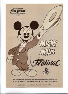 FP0372/ Vintage Movie Program Mickey Mouse Festival Wald Disney - Picture 1 of 1