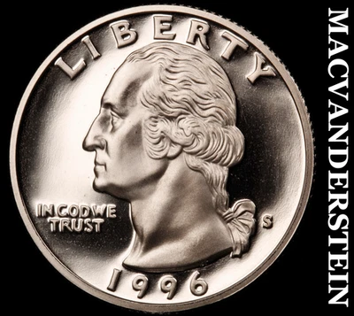 1996-S Washington Quarter-Choice Gem Proof Lustrous No Reserve #KLB3980 - Image 1 of 2