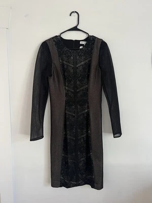 Vestido Dress the Population Talla Mediana Sloane Body-Con Manga Larga Malla Encaje Nuevo con Etiquetas Foto 1 de 4