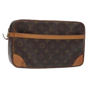 LOUIS VUITTON Monogram Compiegne 28 Clutch Bag M51845 LV Auth BA3505 - Picture 1 of 19