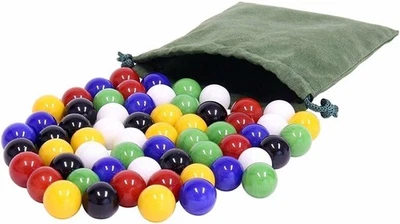 AmishToyBox.com Bag of 60 Glass Marbles - Replacement Marbles for Chinese... Foto 1 de 2