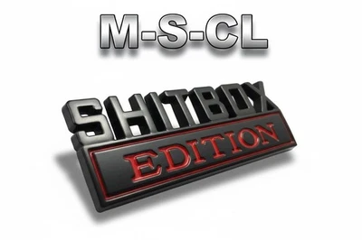 3D Shitbox Edition KFZ Metall Aufkleber Auto Sticker Logo Schriftzug Tuning - Bild 1 von 4
