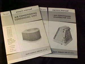 2  Vtg Sears Owners Manual Air conditioning Evaporator Coil  & Condensing Unit - Picture 1 of 6