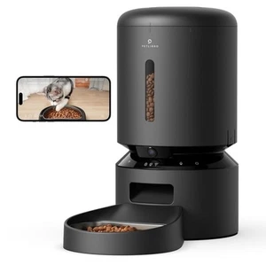 Automatic Feeder 5G WiFi Enabled Cat Dog Phone App Night Vision Motion Alerts - Picture 1 of 5