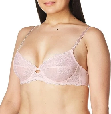 Calvin Klein Women's Seductive Comfort Unlined Lace Bra-Color: Barely-Size:32B - Image 1 of 4