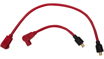 TAYLOR 8mm RED SPARK PLUG WIRES MADE-IN-USA HARLEY SOFTAIL DYNA INDIAN CHIEF - Image 1 of 2
