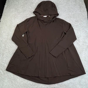 Sudadera con Capucha Marcella NYC Firenze Túnica Pulgares Expresso Marrón Mujer Mediana - Imagen 1 de 7