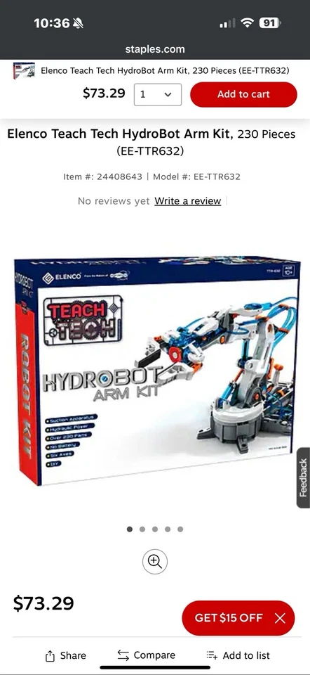 Teach Tech Hydro Arm Kit - Image 1 of 1