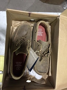 Twisted X braune Bomber-Fahrmokassins Damen Gr. 6 Weite M #WDM0003 - Bild 1 von 7