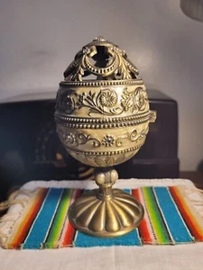 Emaillierte Schmuck Ei Klapp Spieluhr mit drehbarem Engel hält Taube getestet - Bild 1 von 11