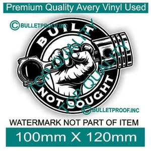 BUILT NOT BOUGHT HOT ROD DECAL STICKER VINTAGE HOT ROD RAT ROD DECALS STICKERS - Bild 1 von 1