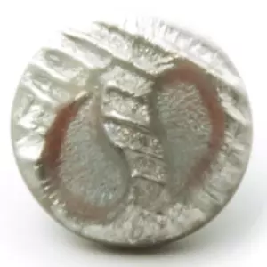 15 mm antico foglio argento ceco argento zaffiro vetro rosetta gambo bottone vetro - Foto 1 di 3