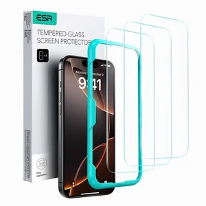 ESR 3 Pack for iPhone 16 Pro Screen Protector 9H Hardness Military Grade Shat... - Picture 1 of 8