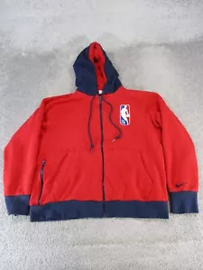 Nike Hoodie Mens Xl Red Blue Nba 75Th Anniversary Nets Full Zip - Picture 1 of 10