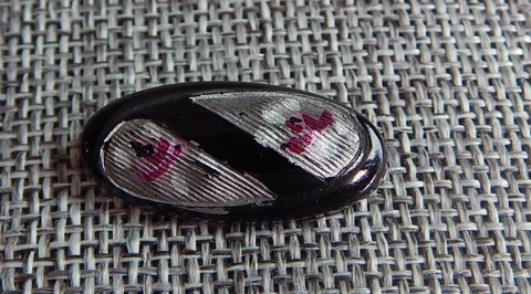 Antique Vtg Black Victorian Glass Button~Apx:1"~#1426-E Cover